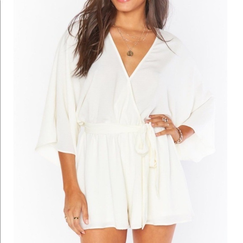 XS MuMu white/cream “Lo” Romper. New without tags.